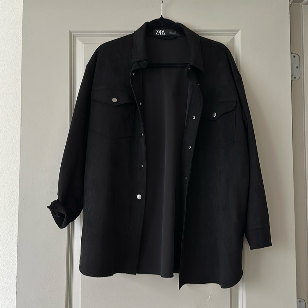 Zara | Faux Suede Button Down